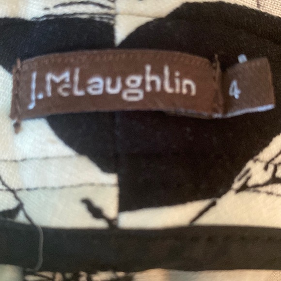 J. McLaughlin Black & Ivory Lattice Stretch Skinny Pants - 4 - Picture 9 of 12